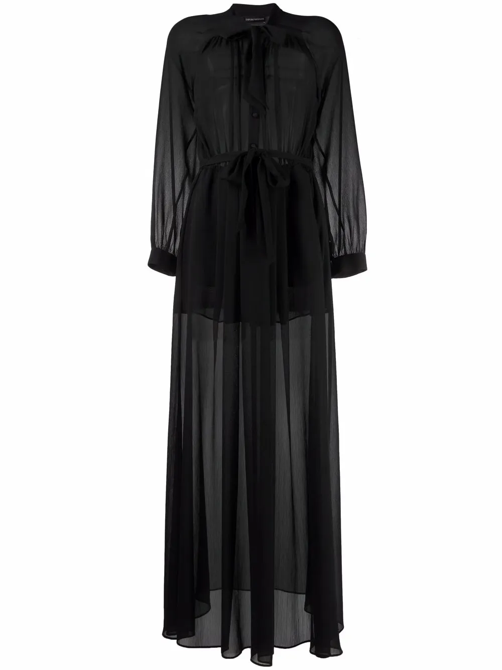 

Emporio Armani layered-detail maxi dress - Black