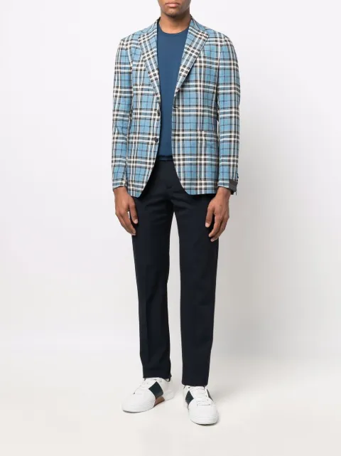 Tagliatore check-print single-breasted Blazer - Farfetch