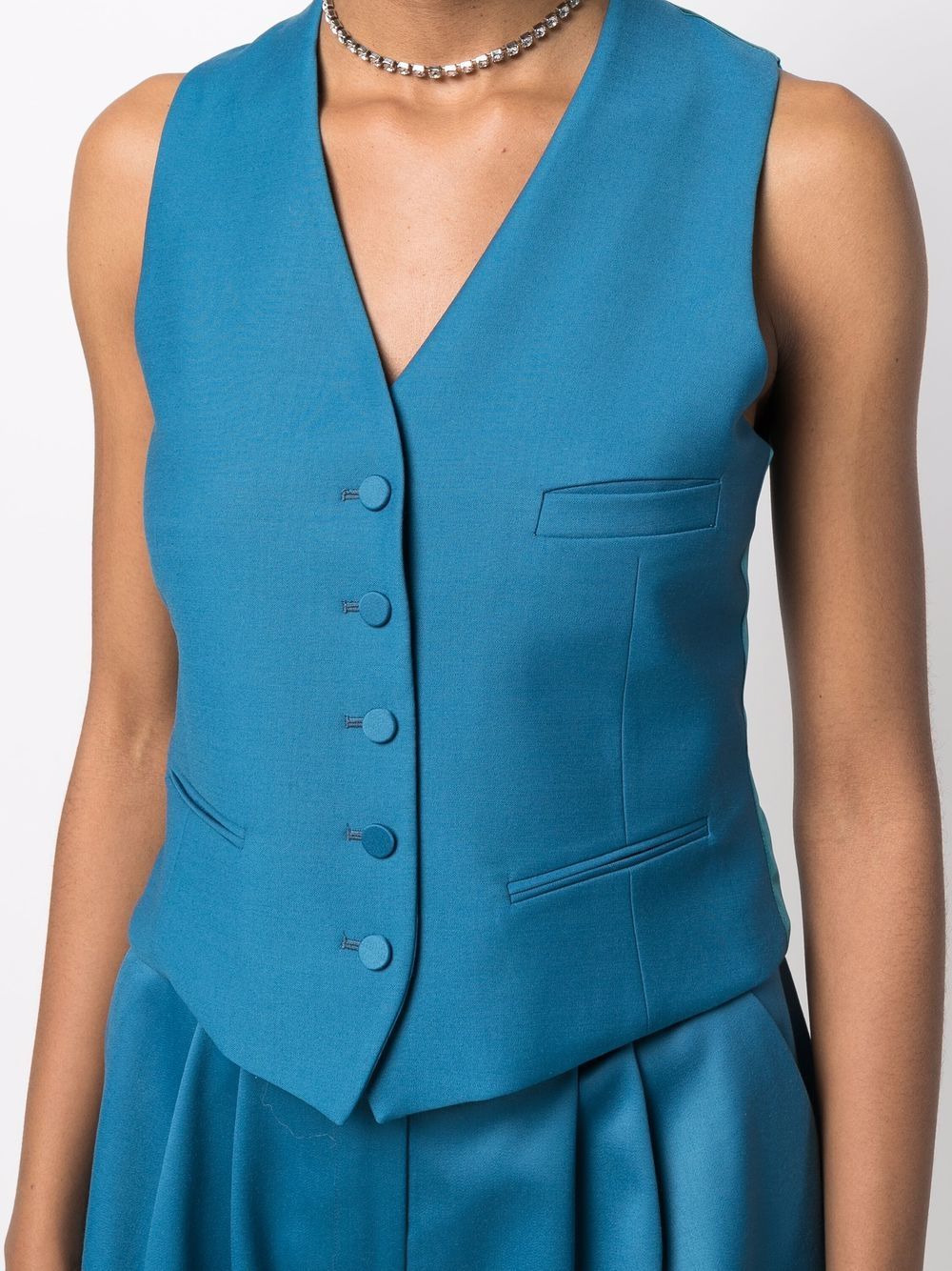 STYLAND V-neck button-front Waistcoat - Farfetch