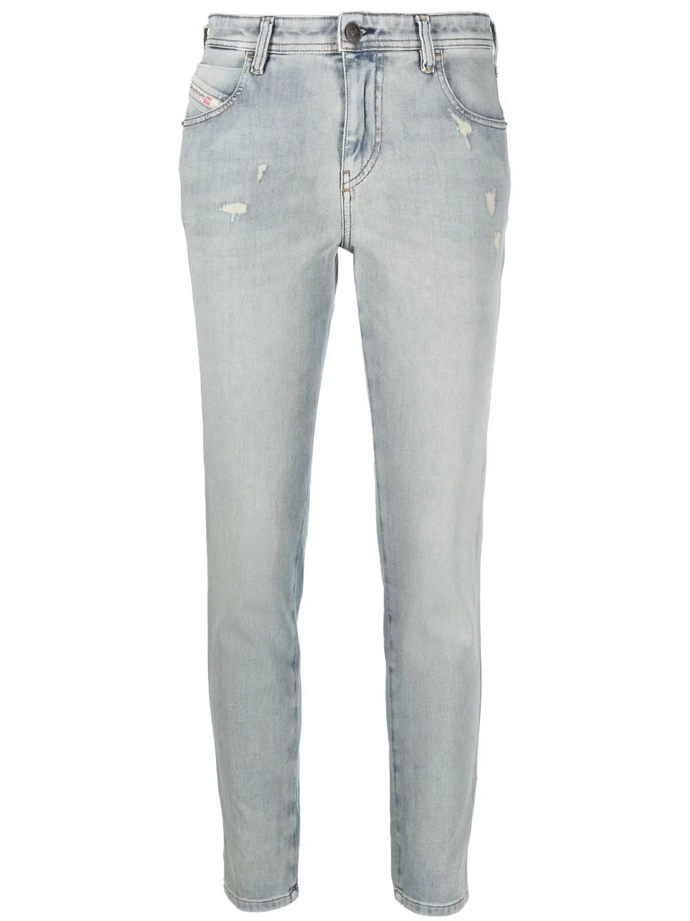 

Diesel skinny jeans con efecto envejecido - Azul