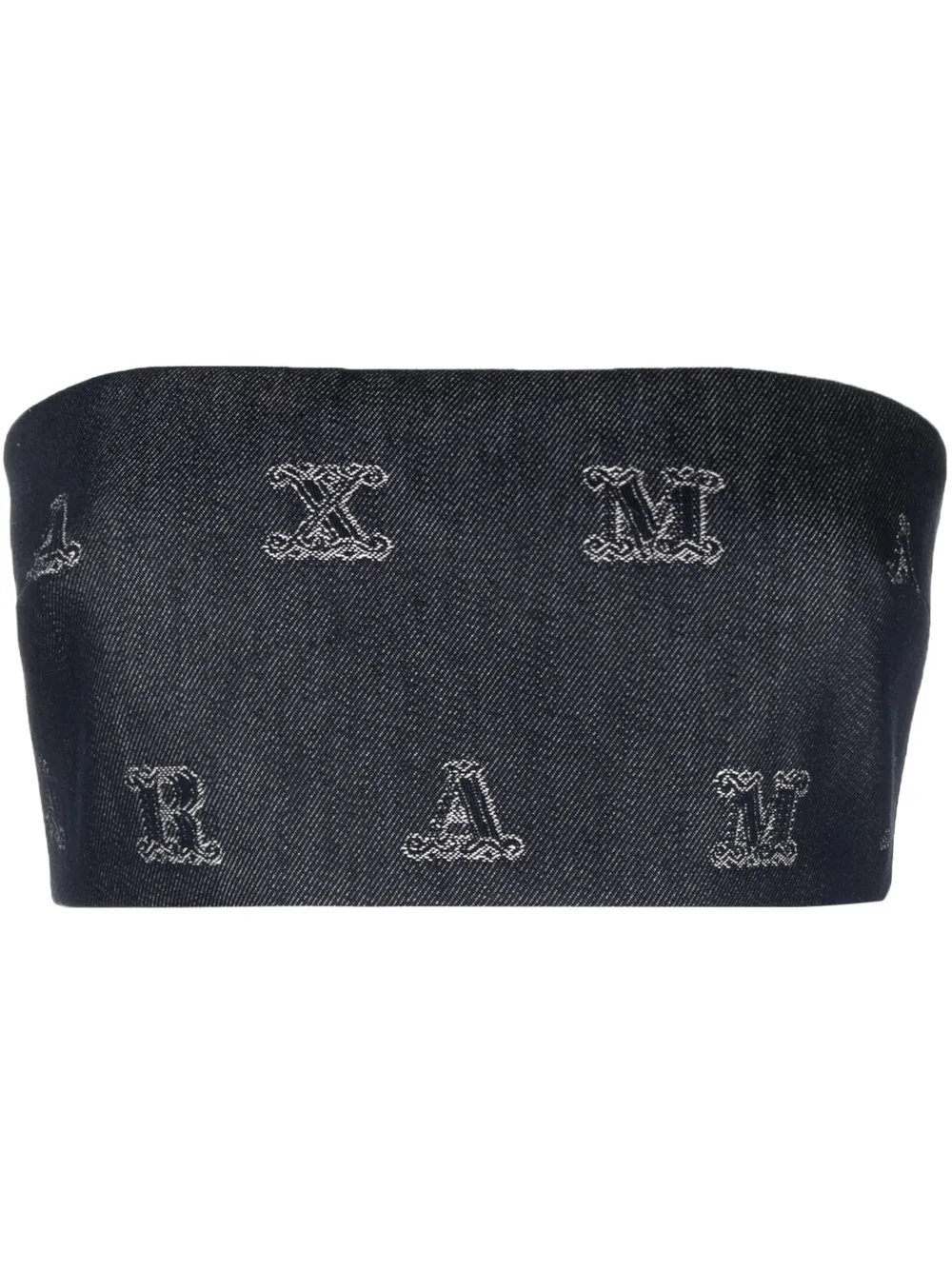 Max Mara Maxmaragram Jacquard Crop Top In 蓝色