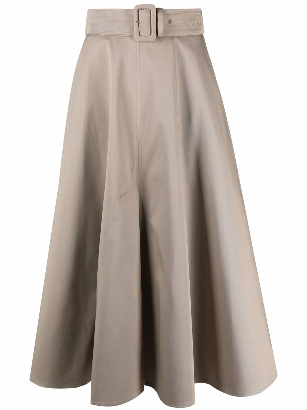 

Patou belted flared midi skirt - Neutrals