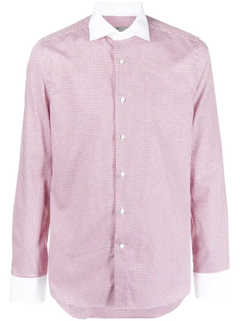 Canali camisa con estampado pied de poule