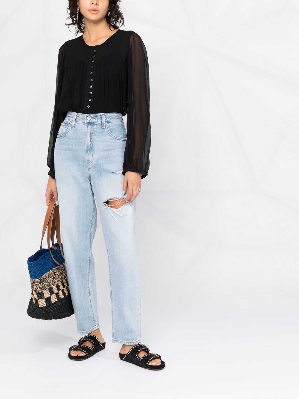 ISABEL MARANT Doorzichtige blouse - Blauw