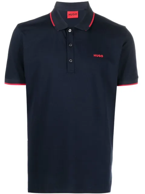 BOSS playera tipo polo con logo estampado