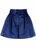 STYLAND high-waisted satin shorts - Blue