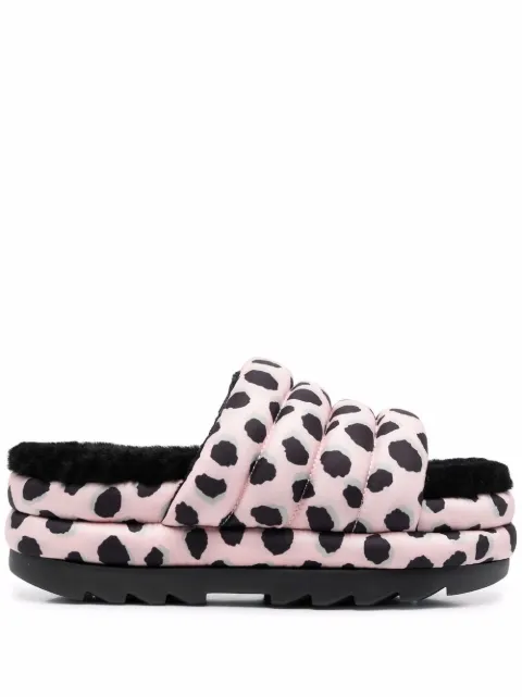 UGG Puft cheetah-print slides