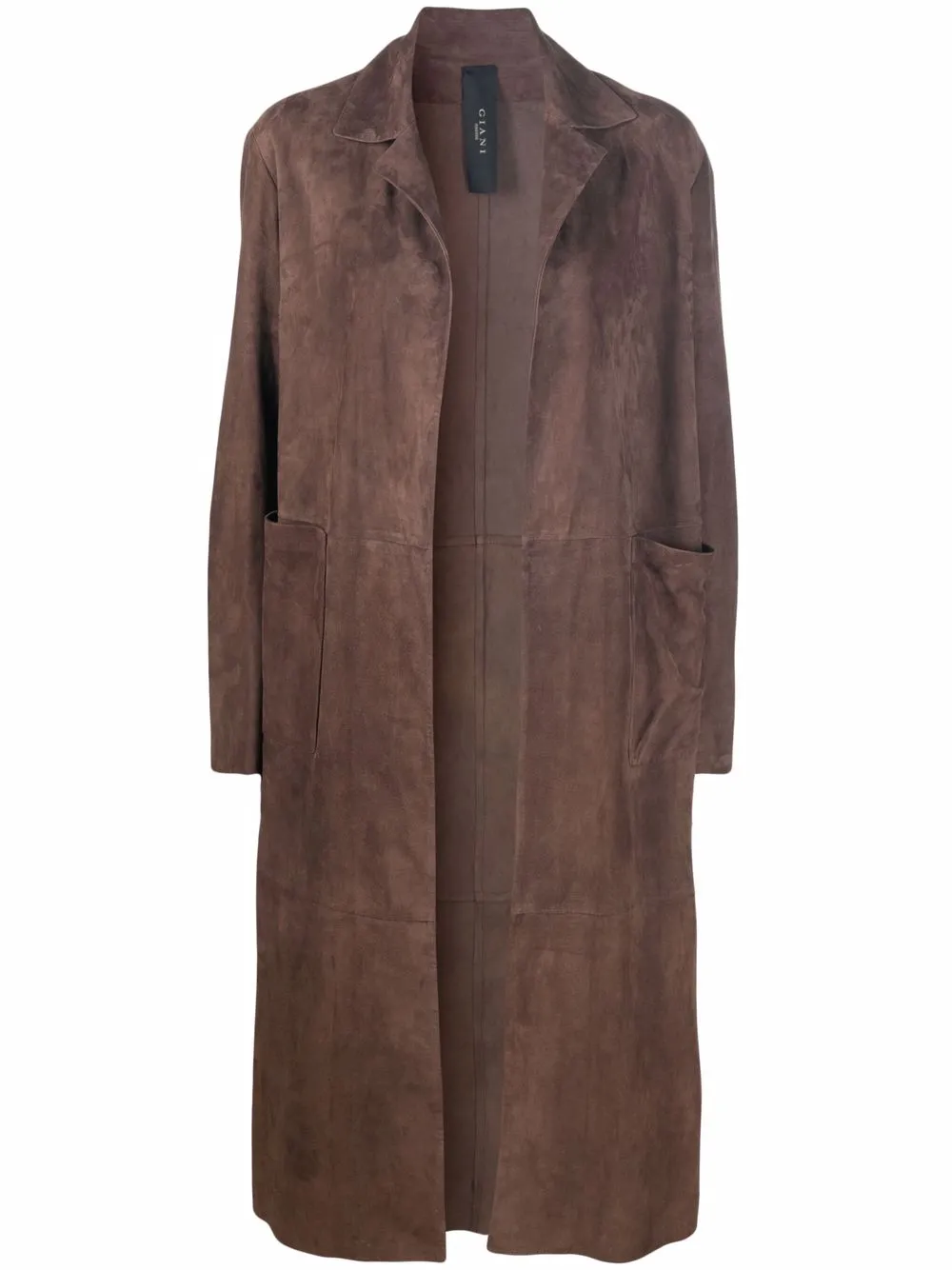 

FURLING BY GIANI Silvia long suede coat - Brown