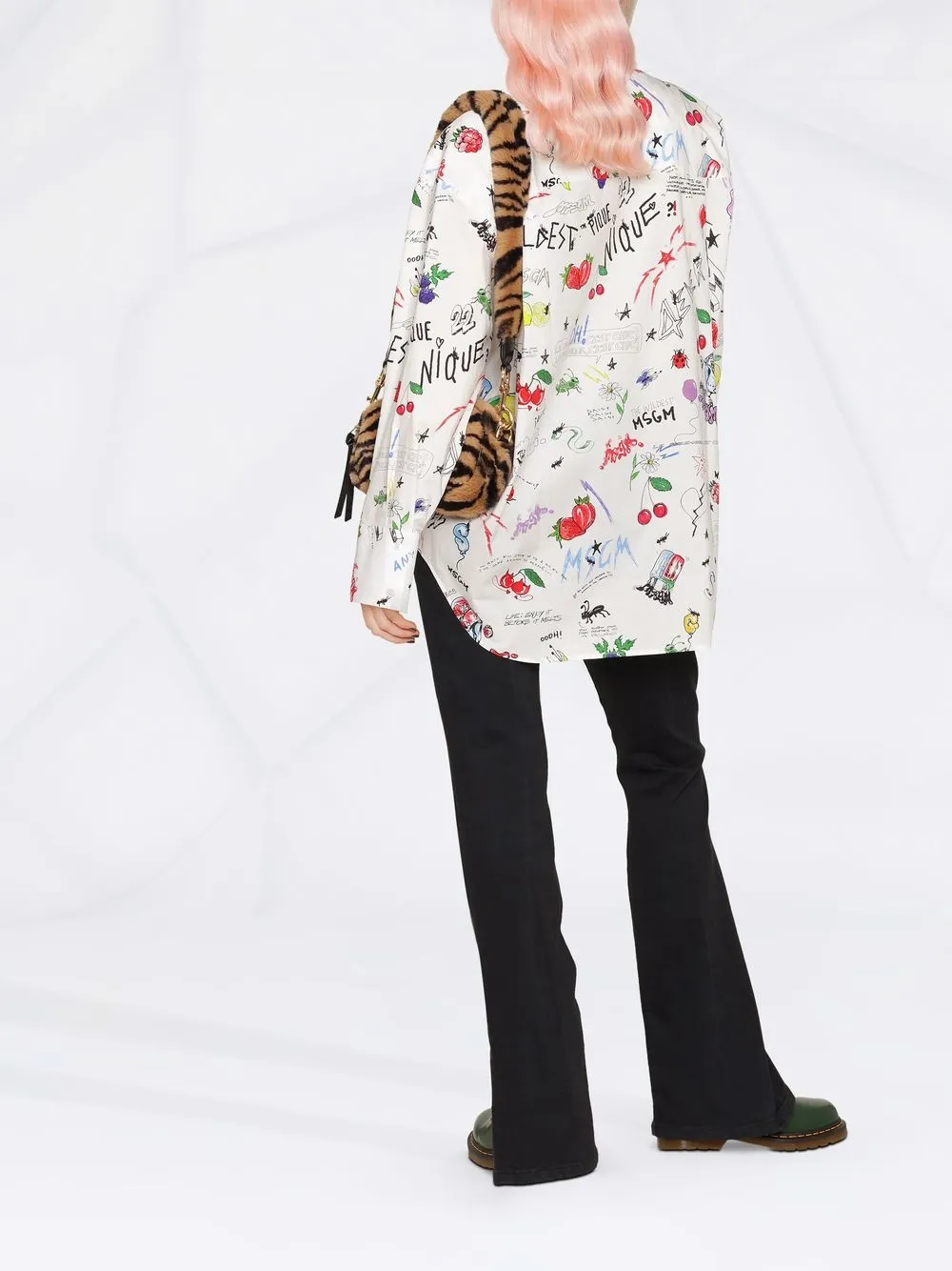MSGM T-shirt met print Wit