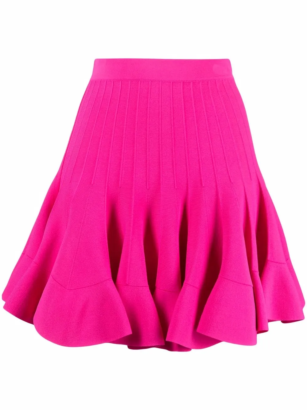 

Alexander McQueen falda corta con peplum - Rosado