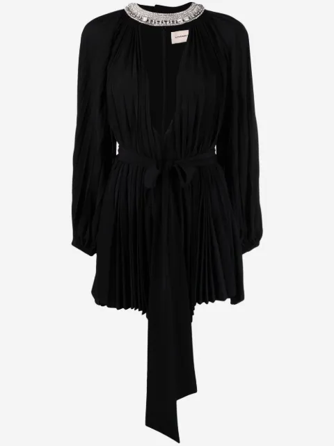 Alexandre Vauthier crystal-embellished pleated mini dress