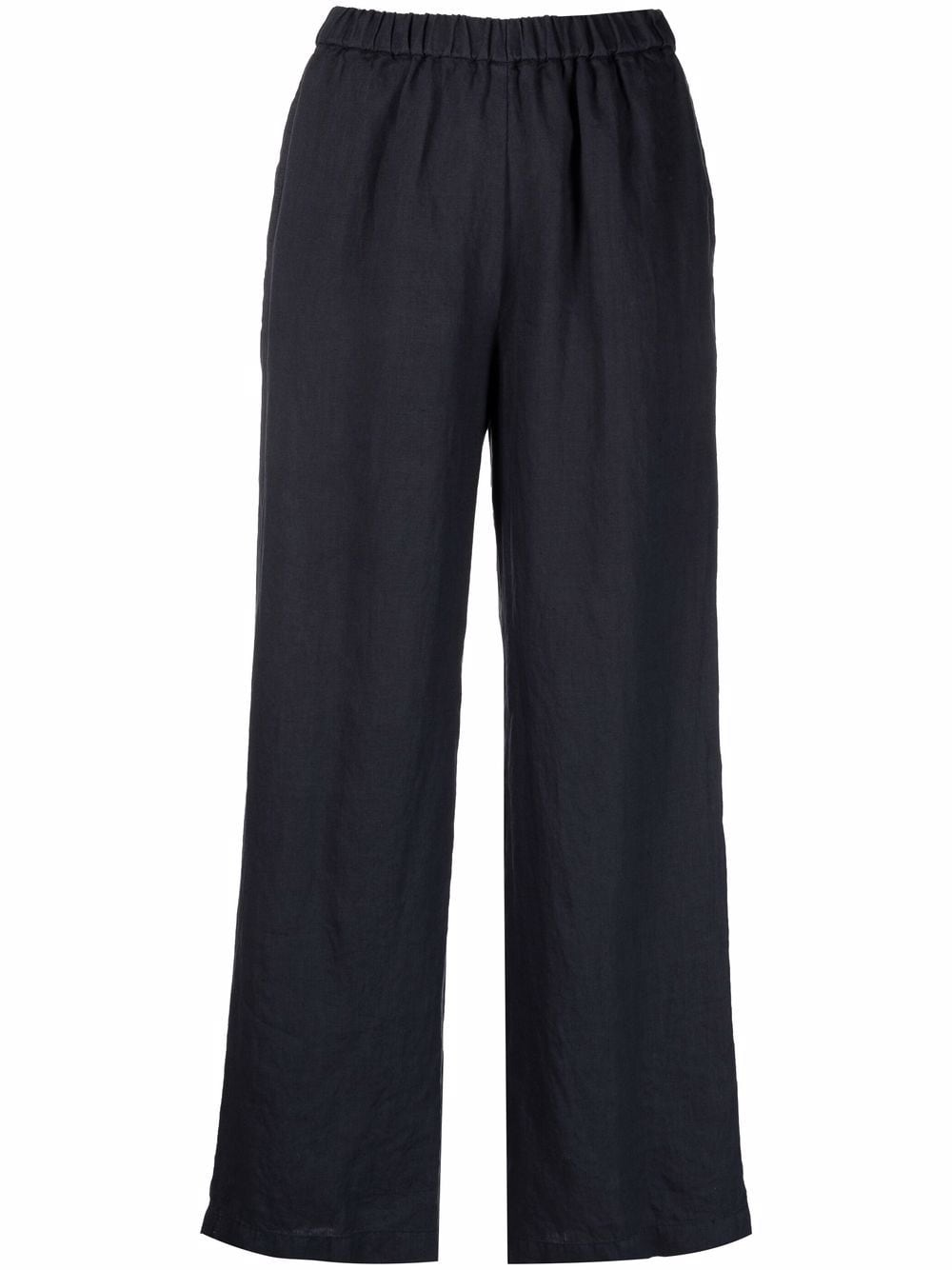 wide-leg linen trousers