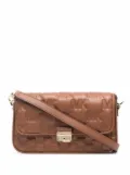 Michael Michael Kors small Bradshaw logo-embossed crossbody bag - Brown