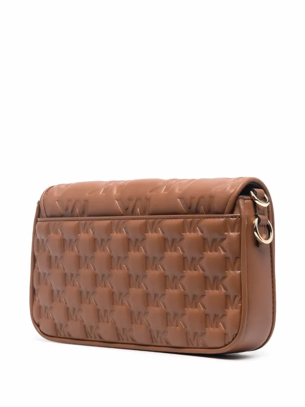 MICHAEL KORS ショルダーバッグ ブラウン Michael Michael Kors Small Bradshaw logo-embossed Crossbody Bag