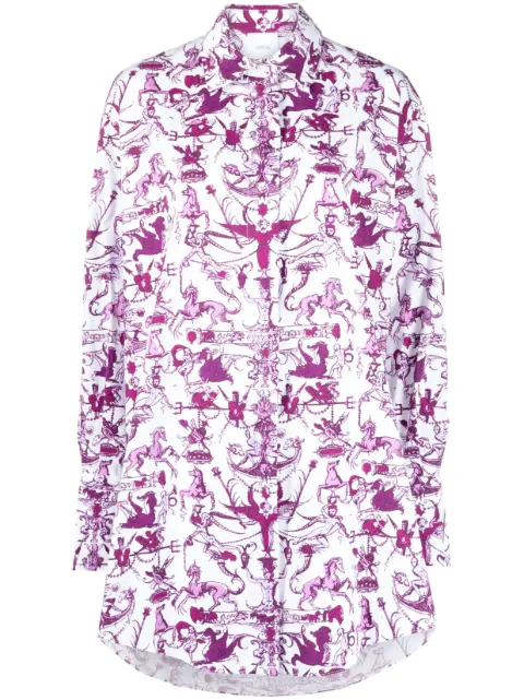 Patou Stories and Tales print shirt dress