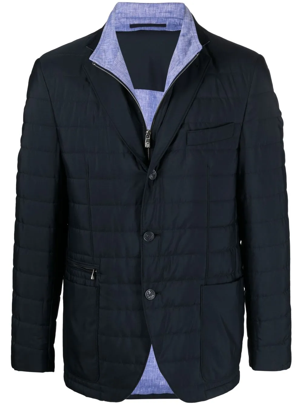 

Corneliani blazer capitonada con botones - Azul