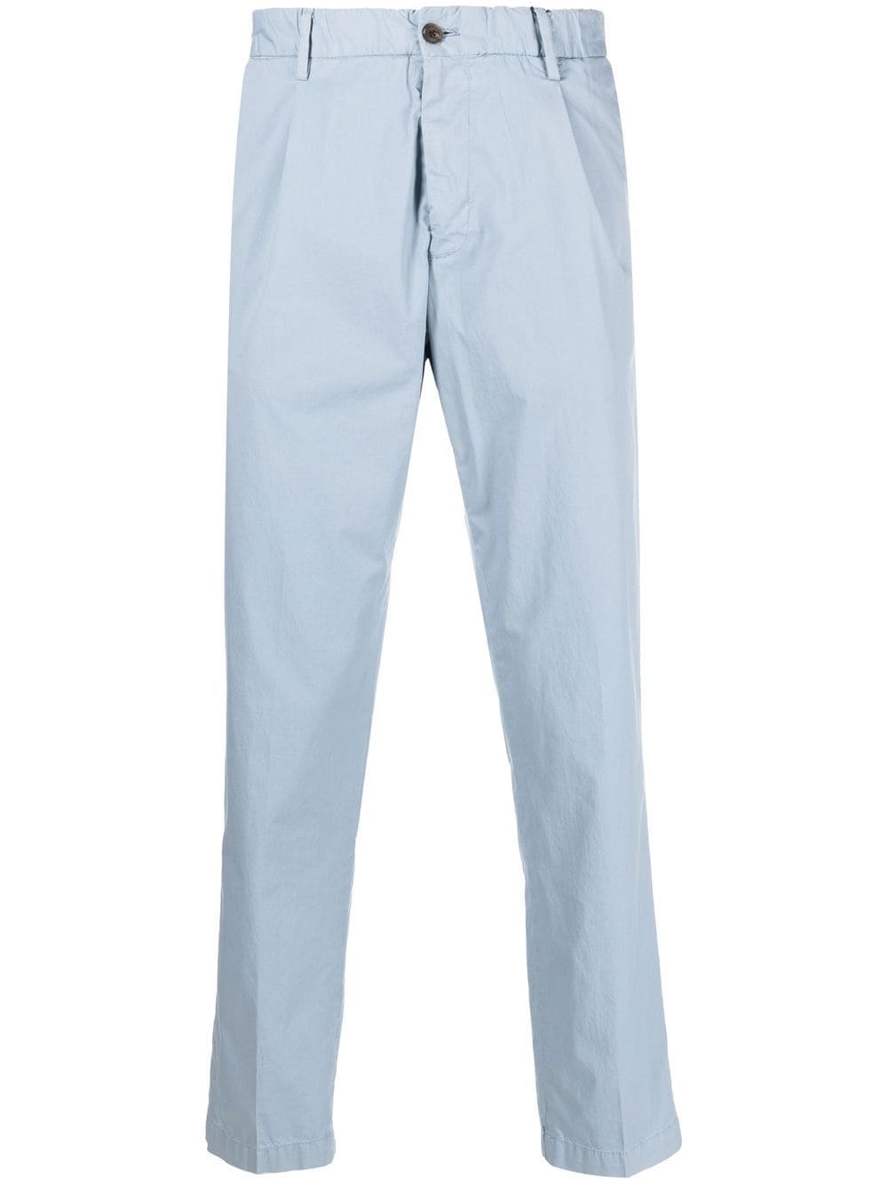 corneliani pantalon chino à taille élastiquée - bleu