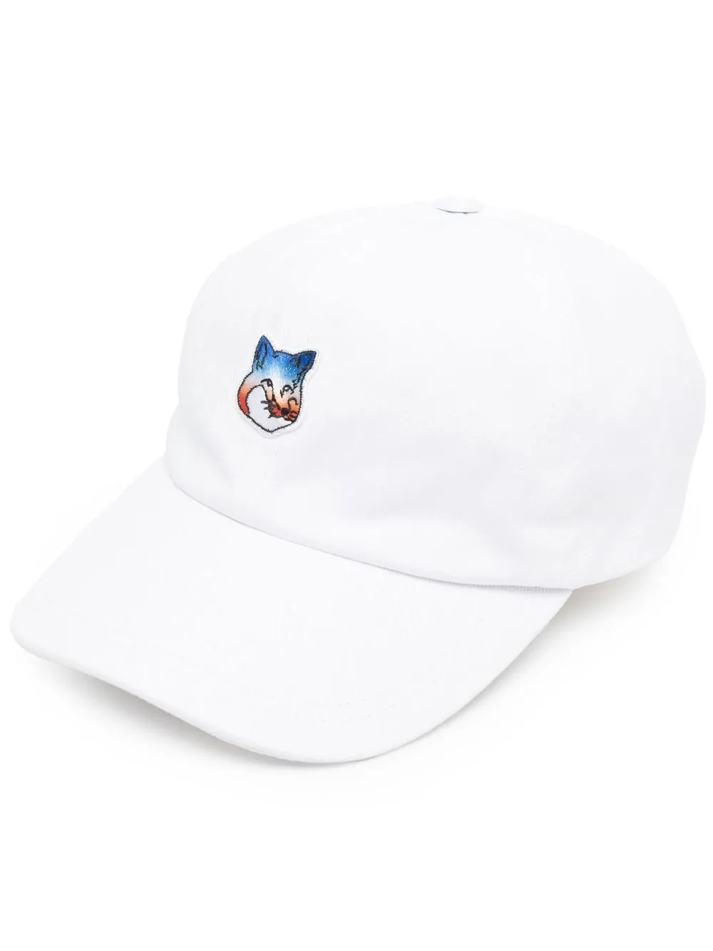 

Maison Kitsuné Fox-patch gradient cap - White