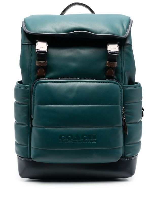 coach quilted leather backpack