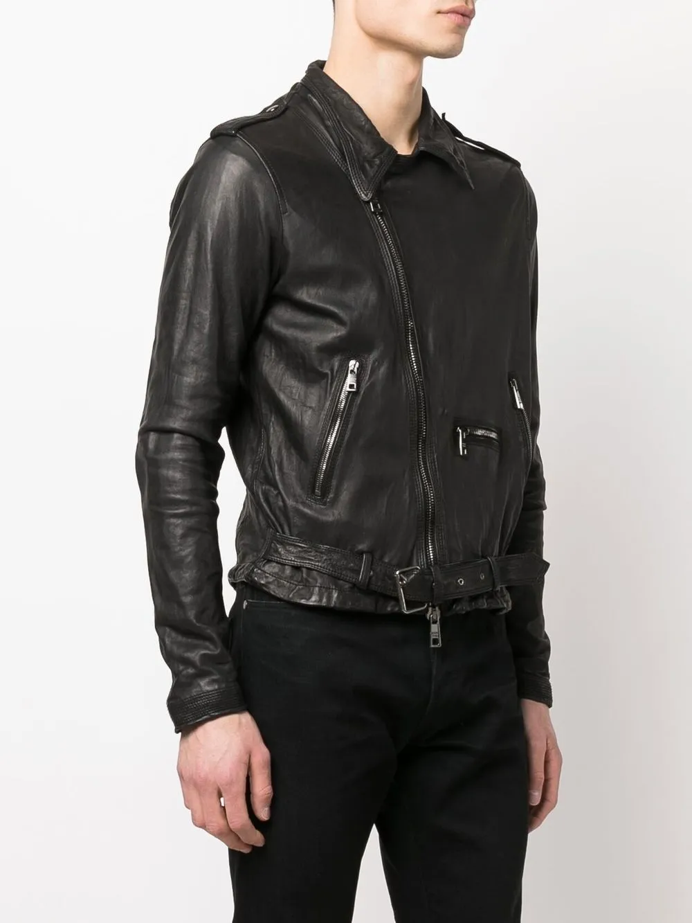 Giorgio Brato brushed-leather Biker 