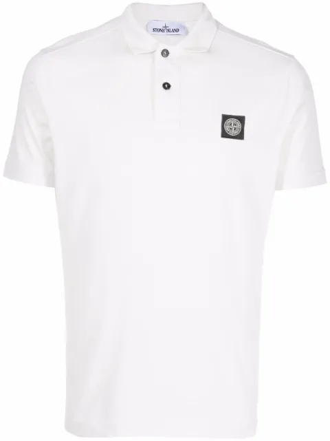 Stone island white polo shirt Clearance