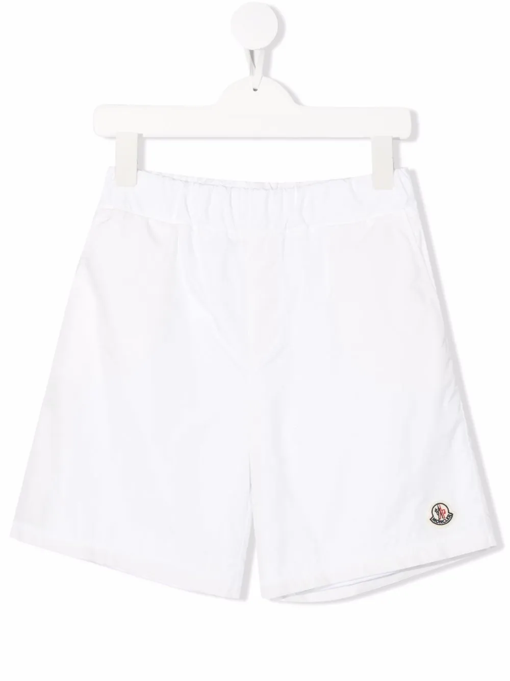 

Moncler Enfant logo embroidered shorts - White