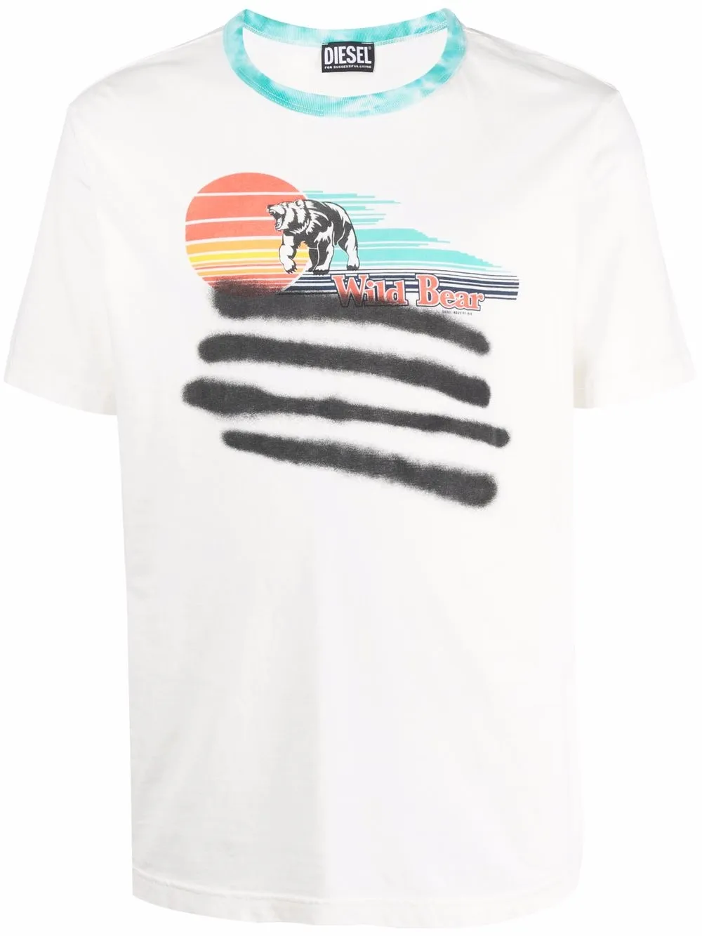 

Diesel playera con estampado gráfico - Blanco