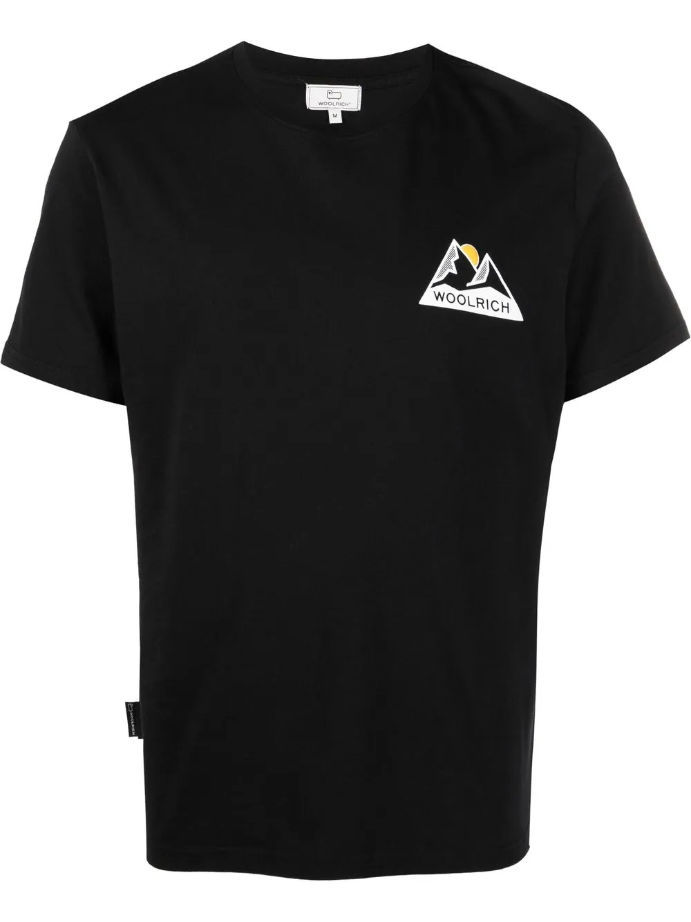 

Woolrich playera Mountain con logo estampado - Negro