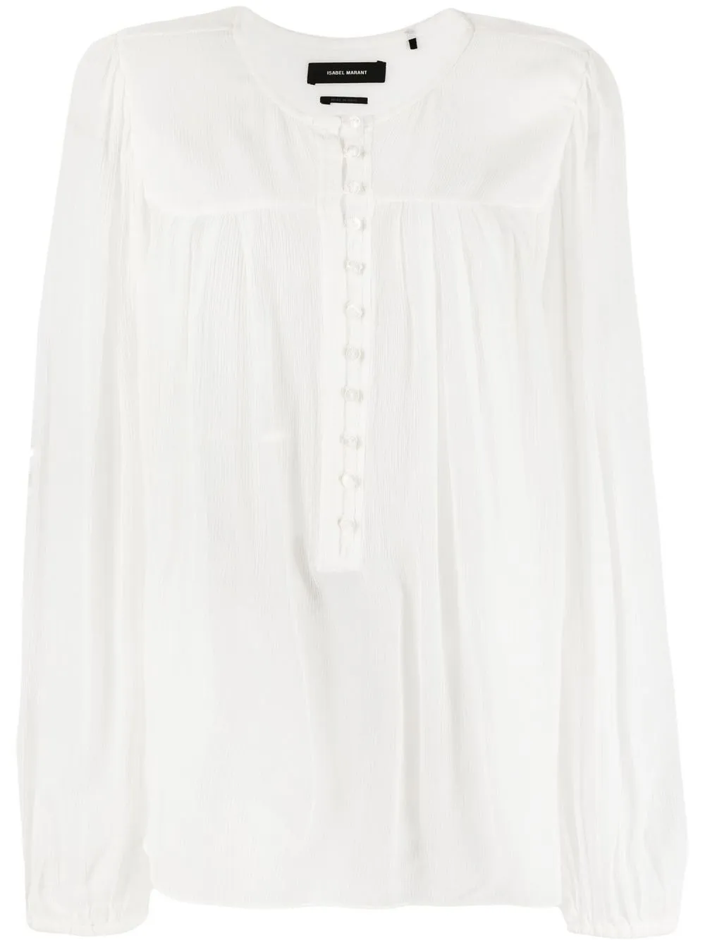 

Isabel Marant semi-sheer long-sleeve blouse - White