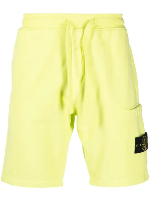 Stone Island Compass-patch cotton track shorts