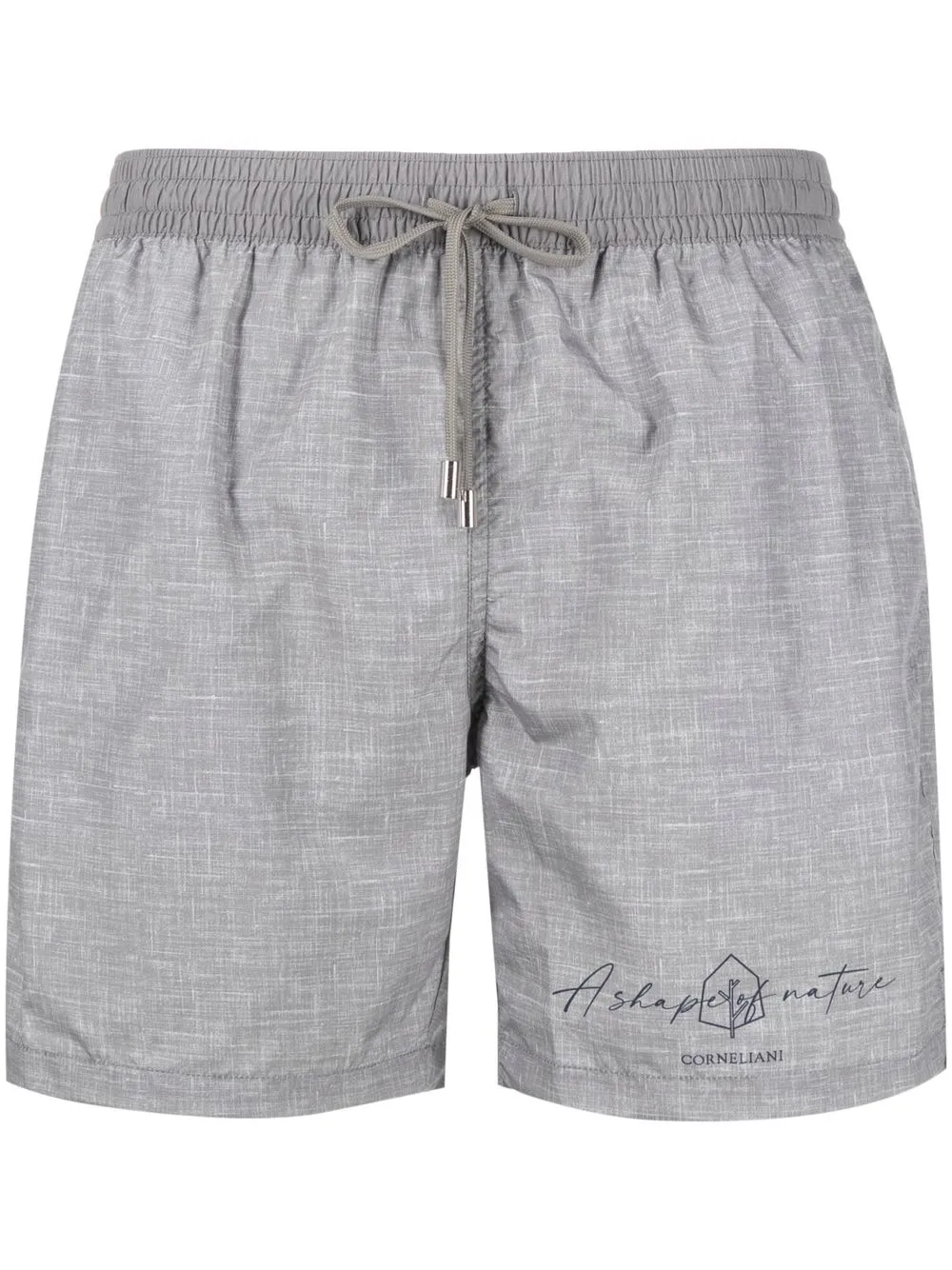 

Corneliani shorts de playa con logo estampado - Gris