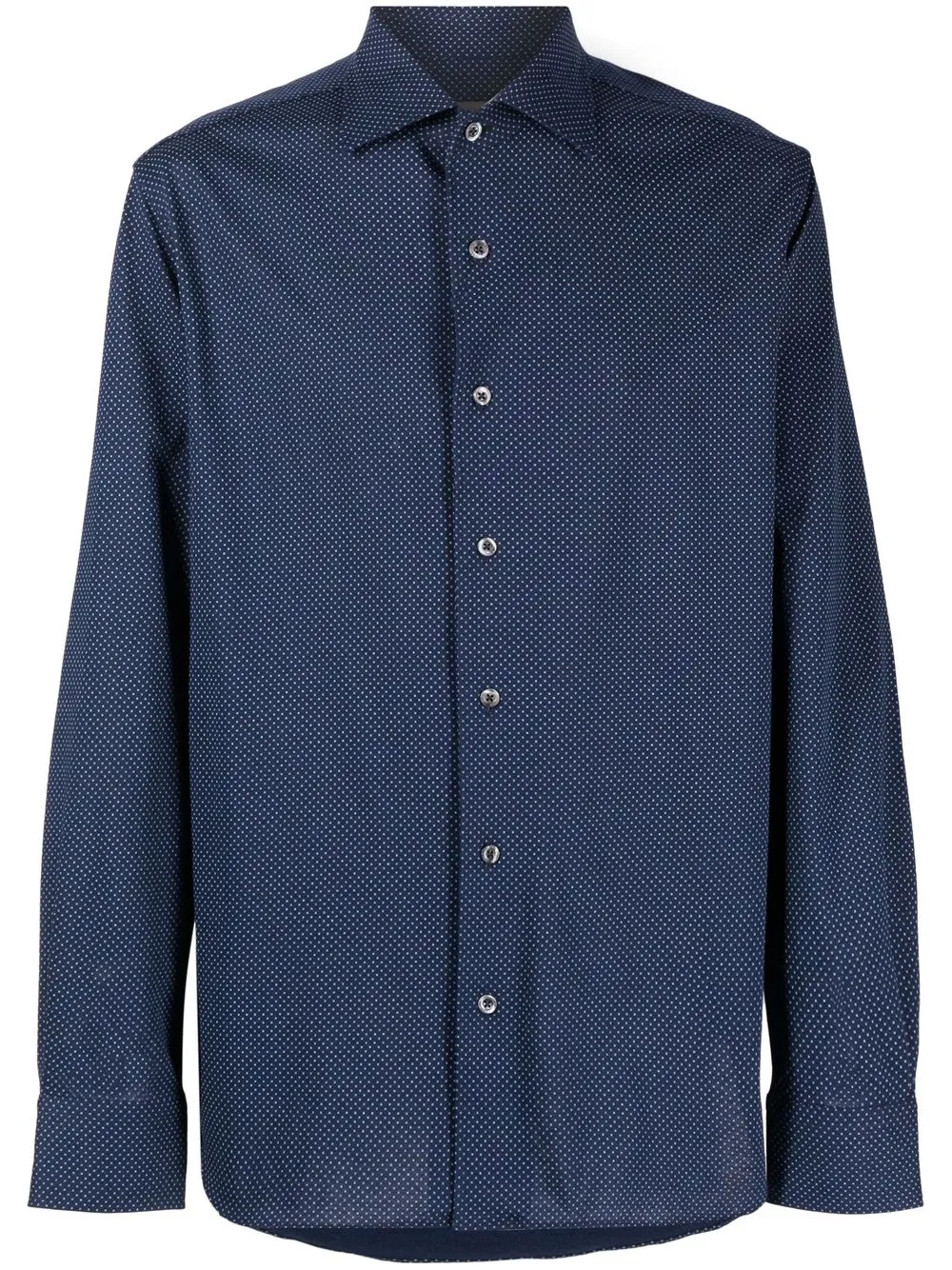 

Corneliani polka-dot pattern print shirt - Blue