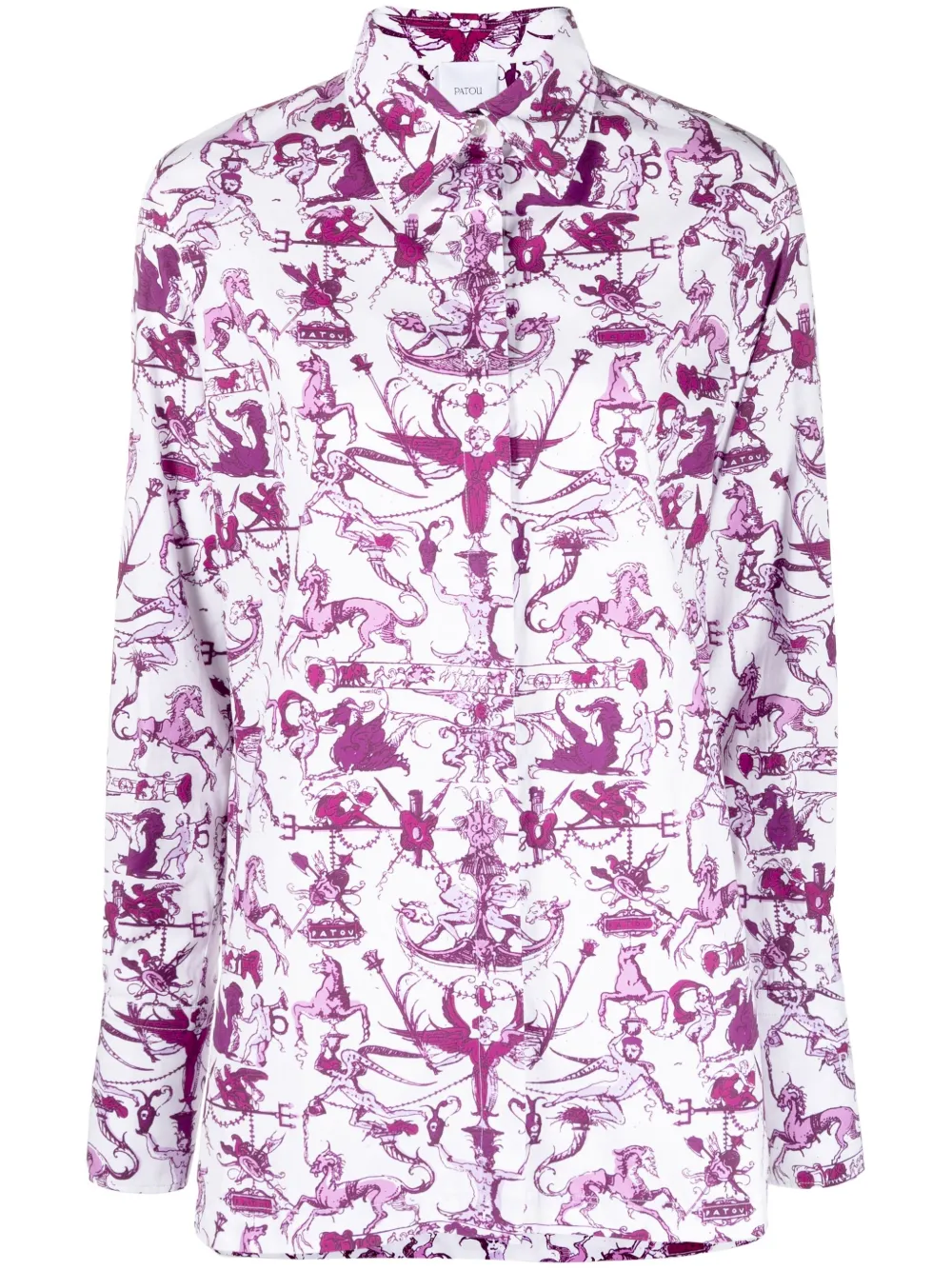 

Patou Stories and Tales print cotton shirt - White