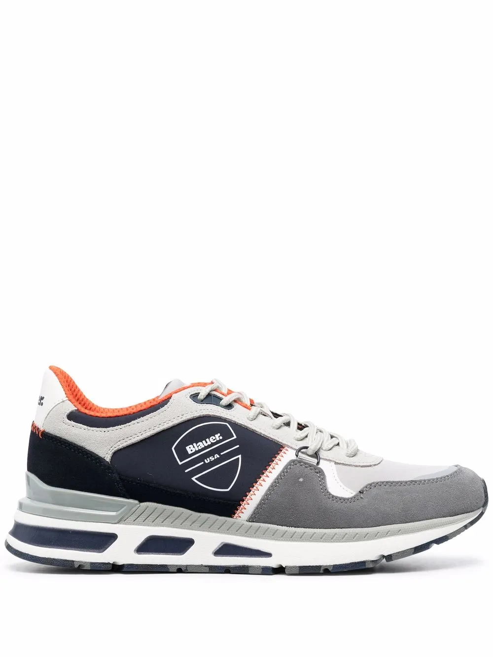 

Blauer tenis con diseño color block - Gris