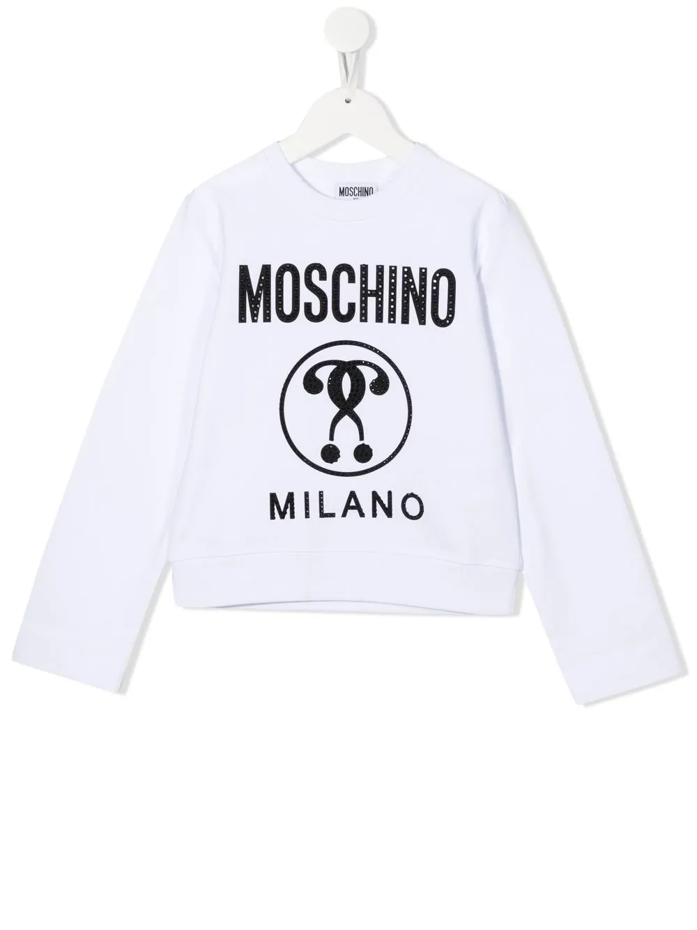 

Moschino Kids sudadera con logo estampado - Blanco