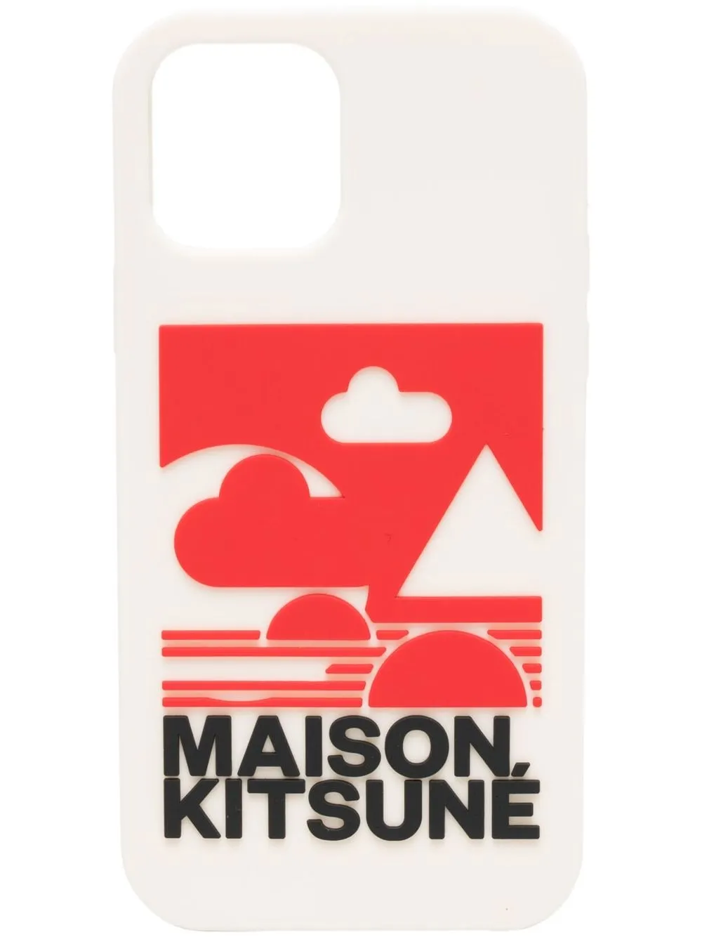 

Maison Kitsuné funda para iPhone con estampado gráfico - Blanco