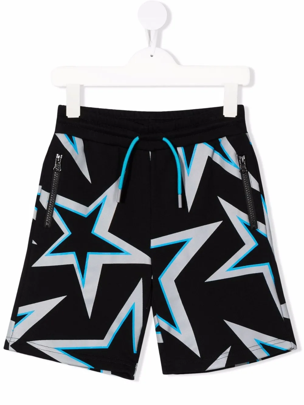 

Stella McCartney Kids shorts con estrella estampada - Negro