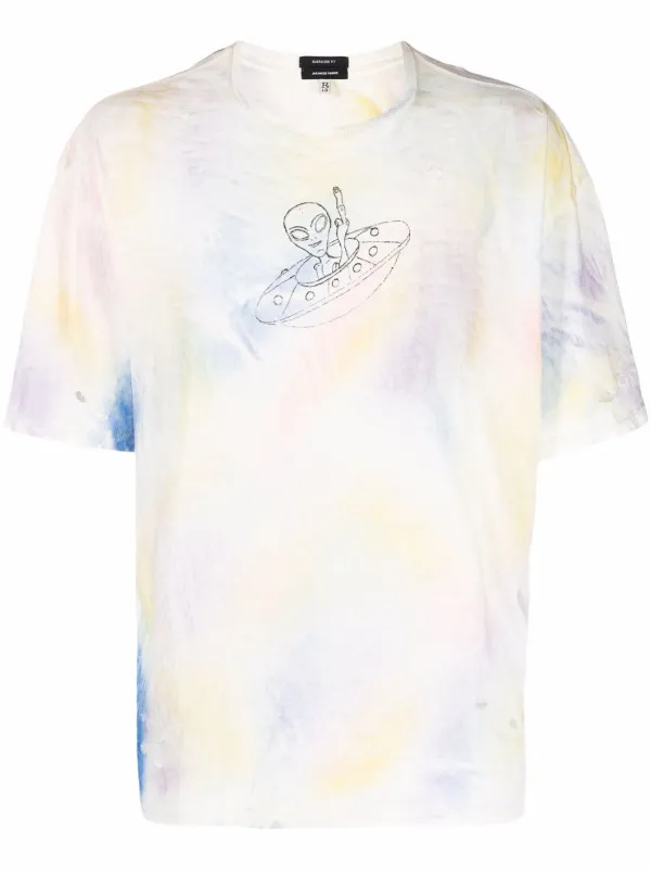 R13 Distressed Tie Dye T-shirt - Farfetch
