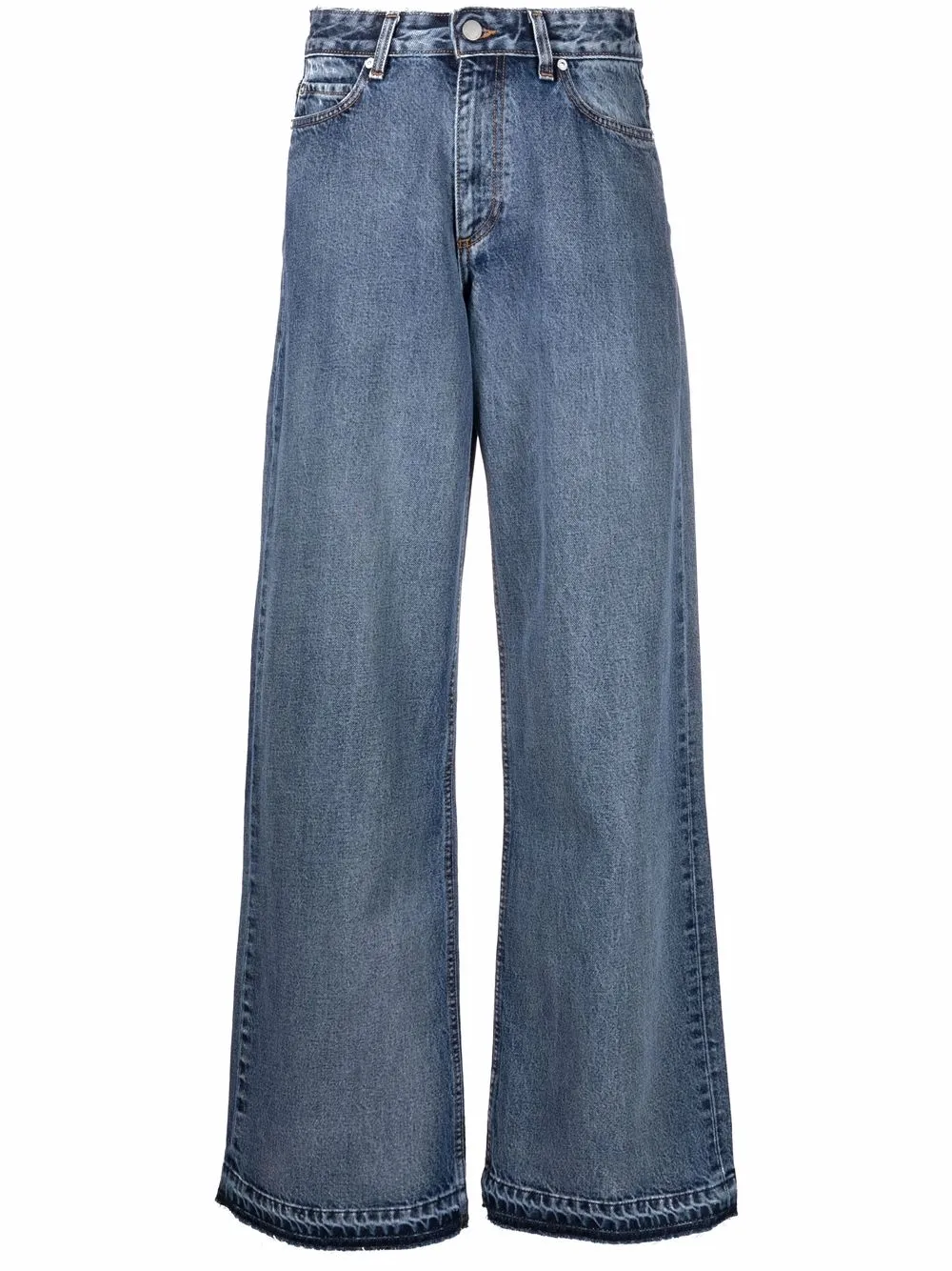 

RED Valentino jeans anchos con tiro alto - Azul