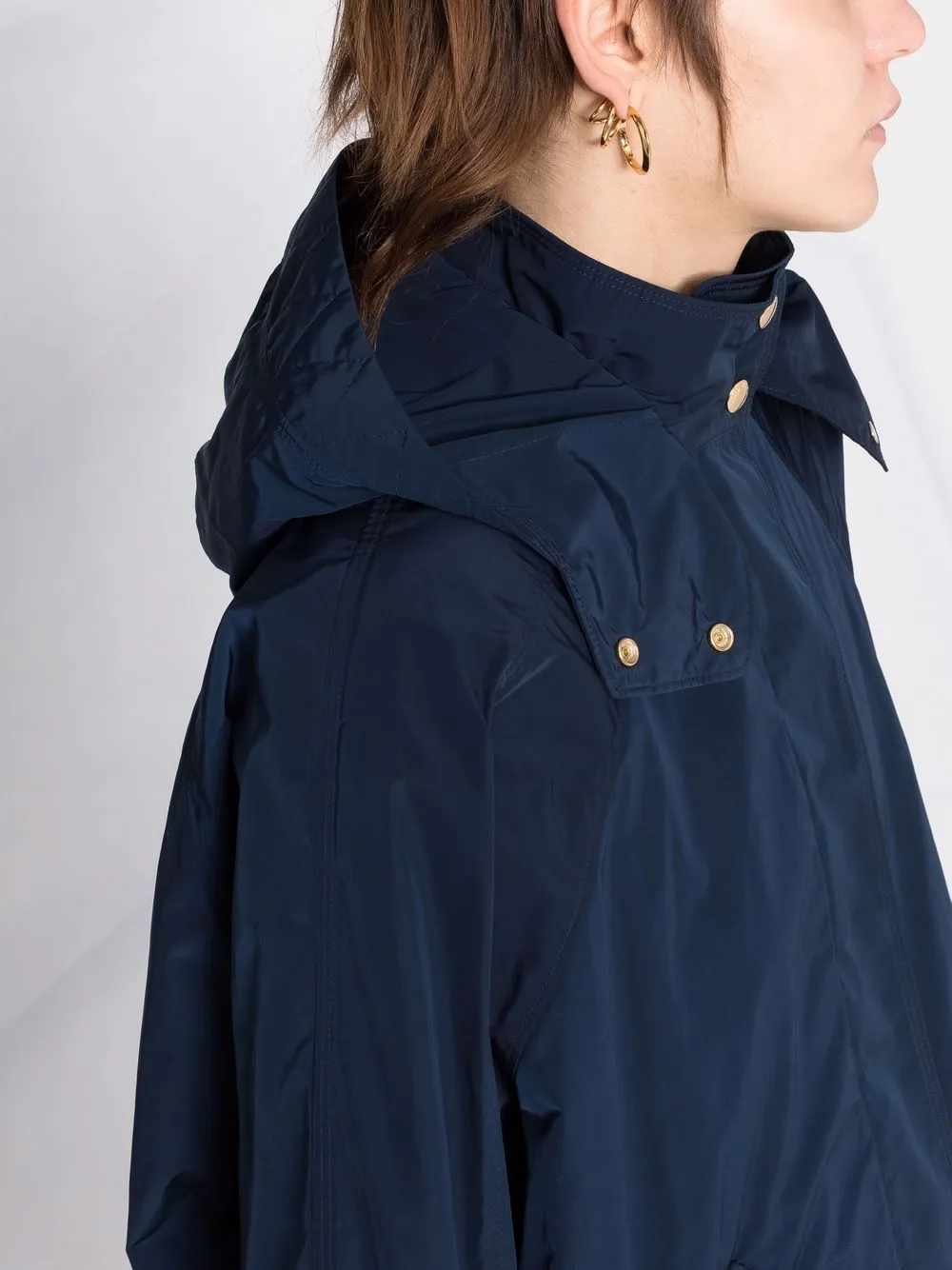  Woolrich Parka Con Chiusura Nascosta - Blu 
