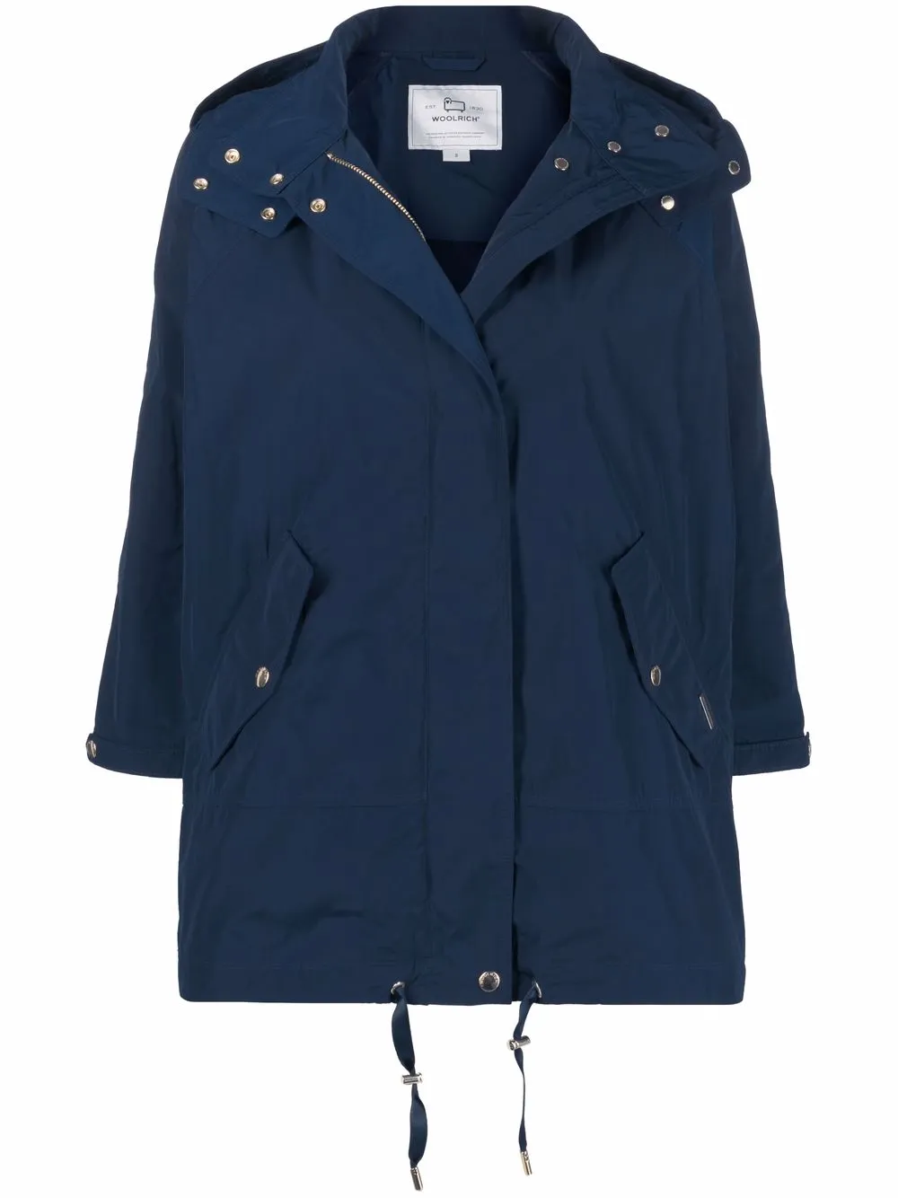 

Woolrich parka con capucha y cierre oculto - Azul