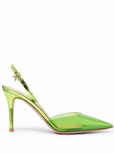 Gianvito Rossi Ribbon D'Orsay 85mm transparent pumps Women