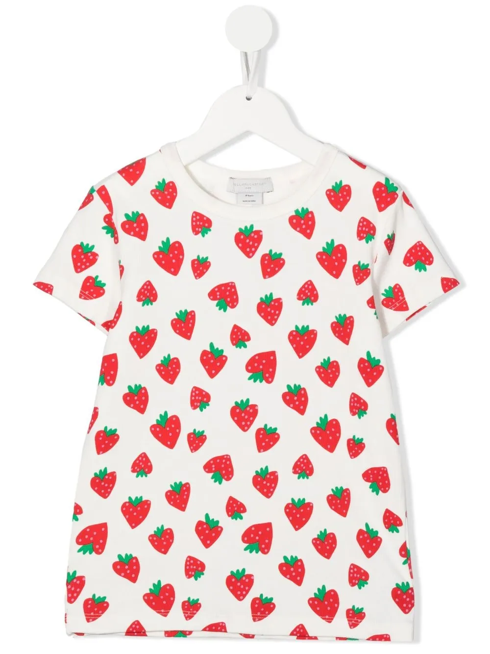 

Stella McCartney Kids playera con fresas estampadas - Blanco