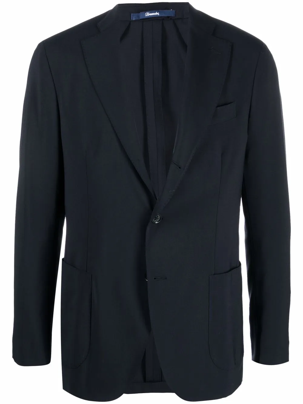 

Drumohr blazer ajustado con botones - Azul