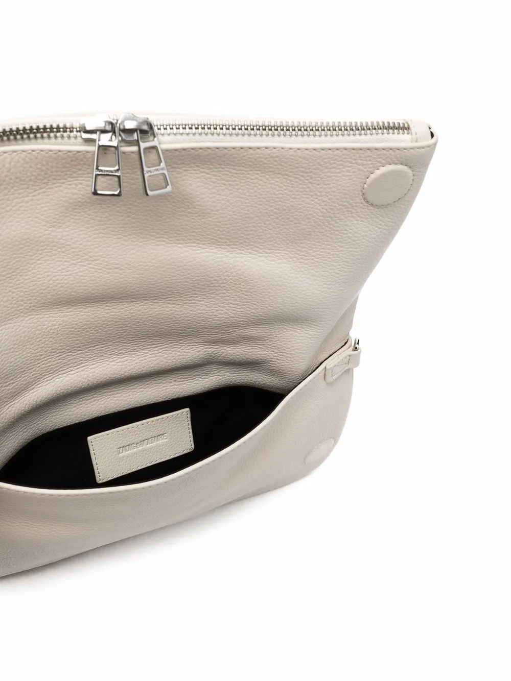 Zadig&Voltaire Leren clutch Beige