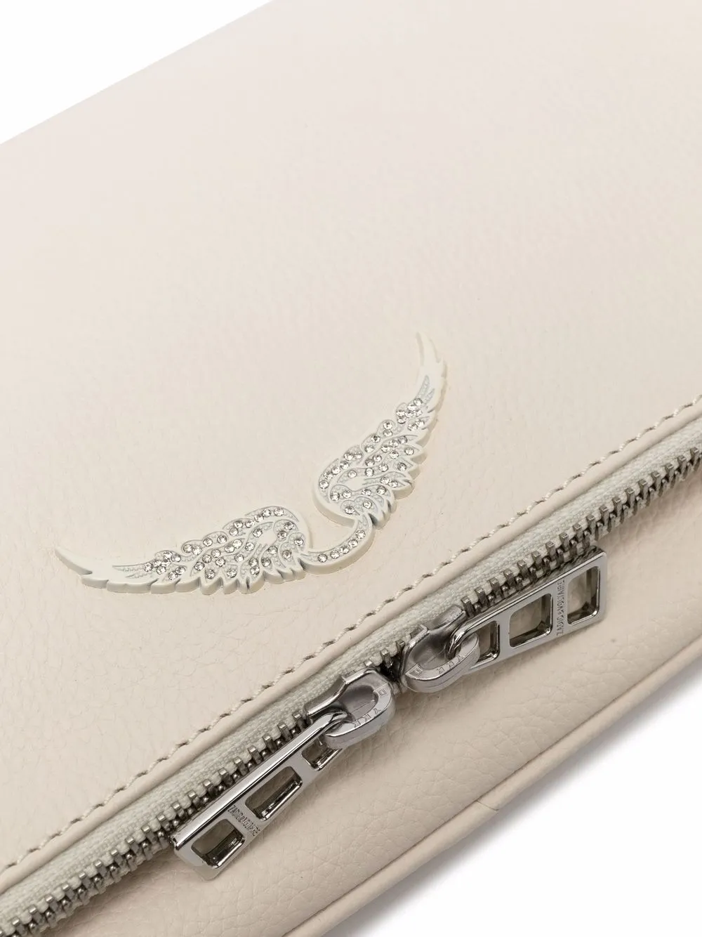 Zadig&Voltaire Leren clutch Beige