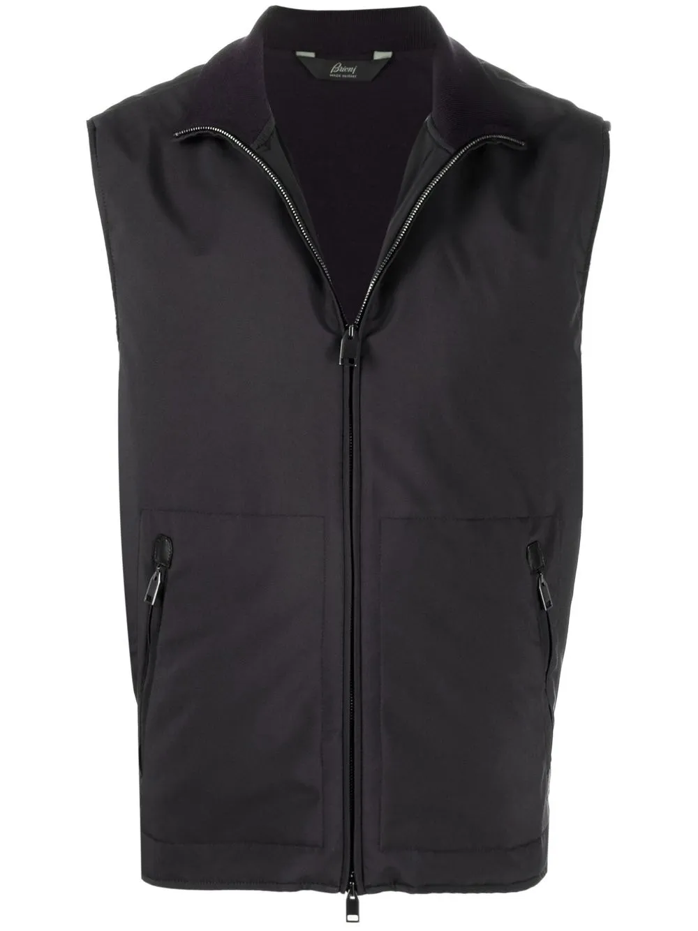 Brioni Zipped Gilet Jacket In Blau