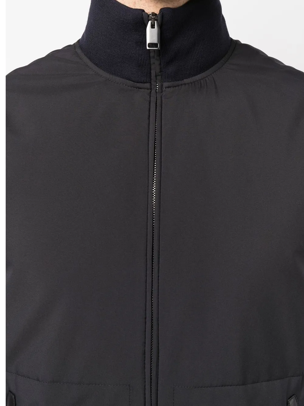 Brioni Zipped Gilet Jacket In Blau