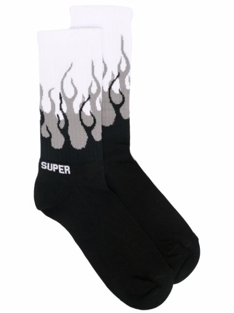 Vision Of Super flame-print ankle socks