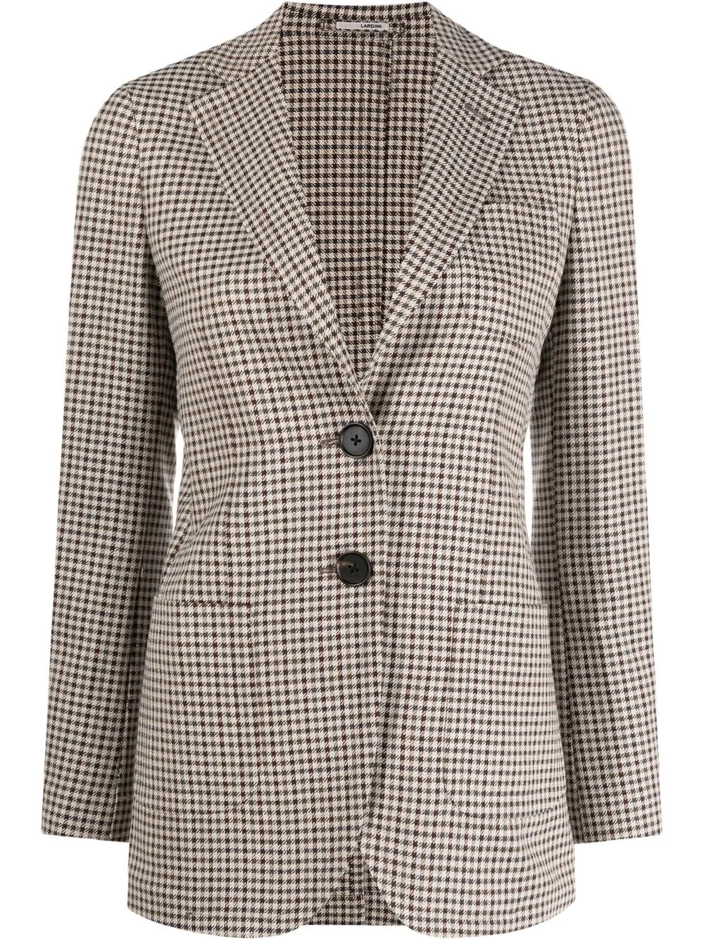 

Lardini Madras checked single-breasted blazer - Brown